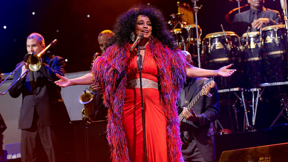 Diana Ross tijdens haar concert op Longleat Estate in 2022