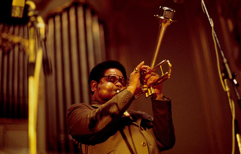 Dizzy Gillespie tijdens een optreden met Giants of Jazz in Hamburg in 1973.