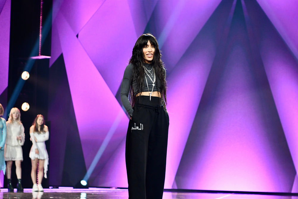 Loreen tijdens een repetitie voor Melodifestivalen in Malmö