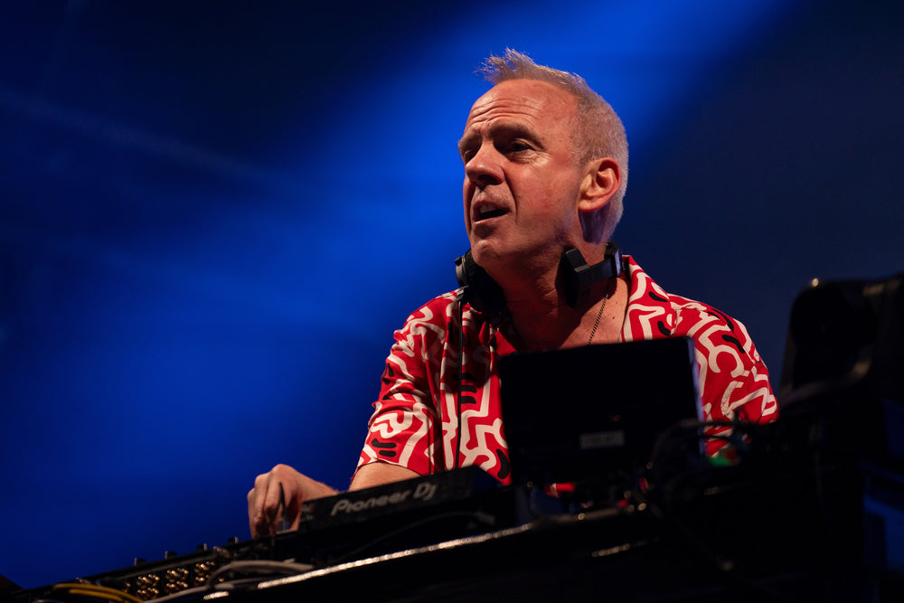 Fatboy Slim achter de draaitafels op Papillons de Nuit, 27 mei 2023