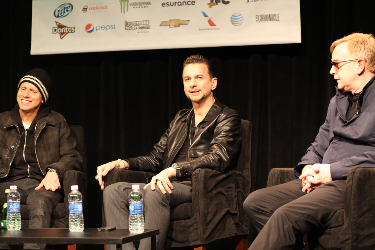 Depeche Mode op het podium tijdens South by Southwest in 2013, gefotografeerd door Anna Hanks