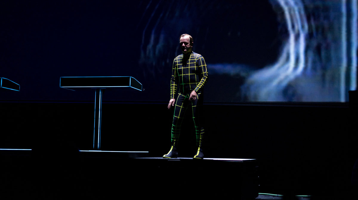 Ralf Hütter van Kraftwerk tijdens een optreden in de Royal Albert Hall in 2017