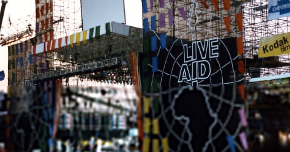 Live Aid 1985, Philadelphia. Foto: Squelle / Wikimedia Commons, CC BY-SA 3.0; breed uitgesneden onder dezelfde licentie.