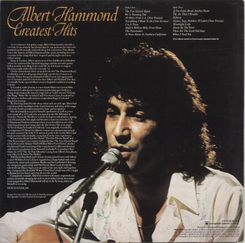 Albert Hammond – Greatest Hits: achterhoes met tracklist
