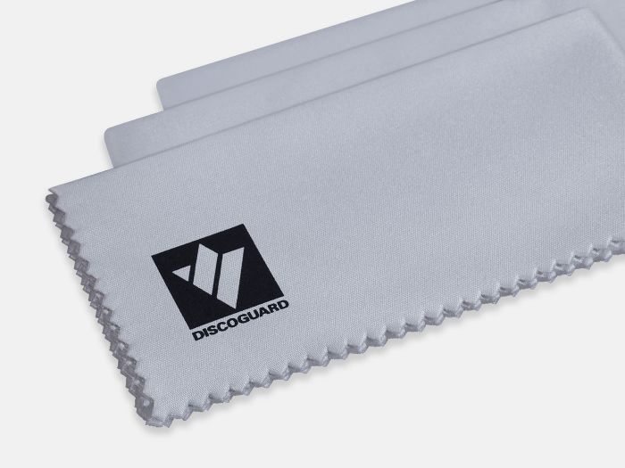 Detail van de zachte pluisvrije Discoguard microvezeldoekjes