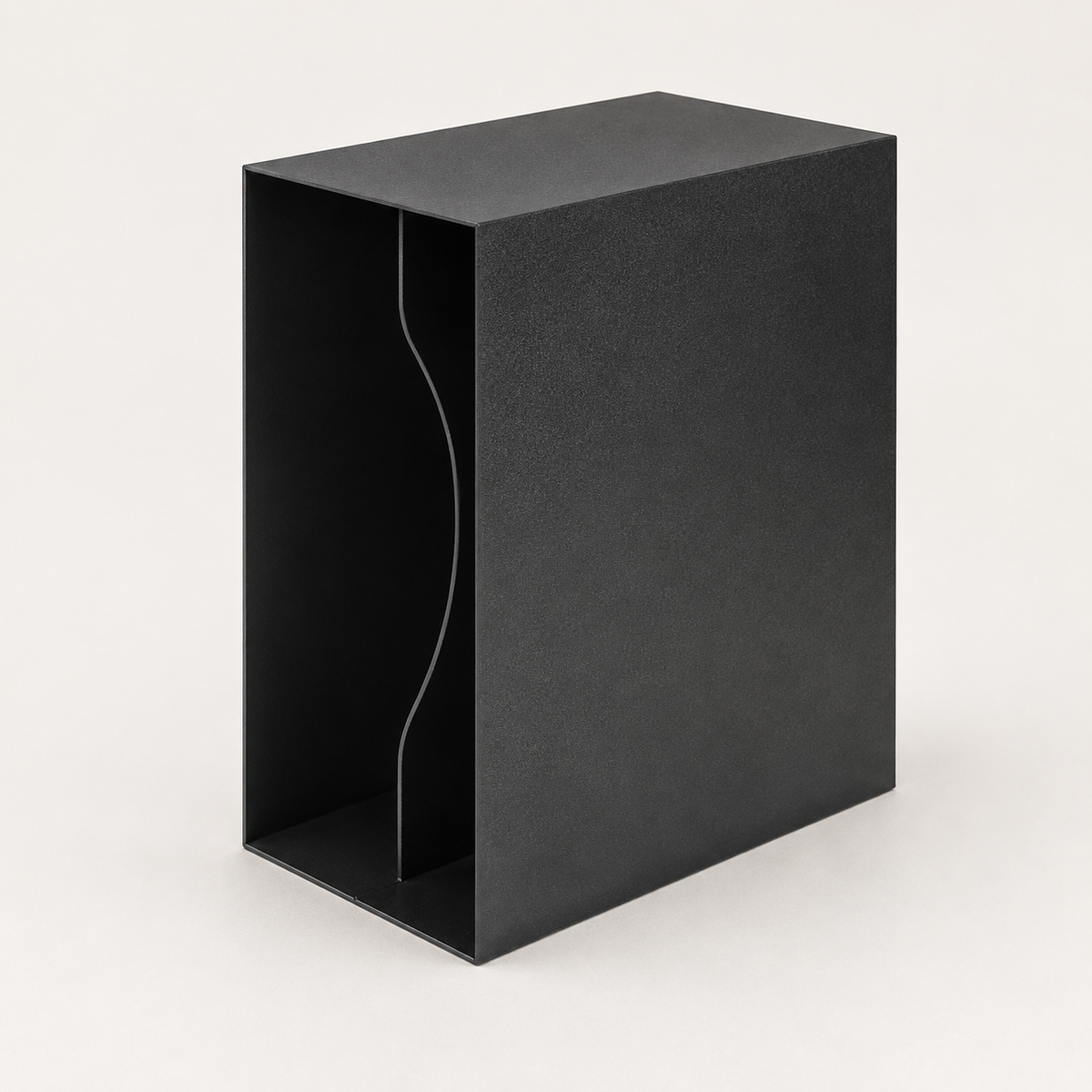 Zwarte modulaire vinylbox voor maximaal 50 platen