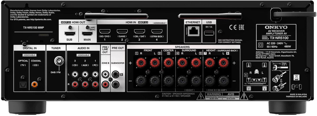 Onkyo TX-NR5100 – AV-receiver – afbeelding 11