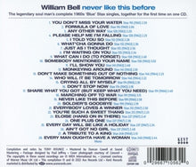 William Bell – Never Like This Before - the Complete Blue Stax Singles 1961-1968 | 0029667105620 | extra productbeeld