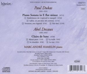 Hamelin, Marc-Andre – Dukas: Piano Sonata ? Decaux: Clairs De Lune | 0034571175133 | extra productbeeld