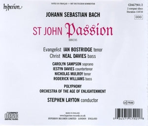 Orchestra of the Age of Enlightenment & Stephen Layton – Bach: St John Passion | 0034571179018 | extra productbeeld