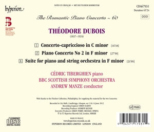 Tiberghien, Cedric & Bbc Scottish Symphony Orchestra – Dubois: Piano Concertos (Hyperion Romantic Piano C | 0034571179315 | extra productbeeld