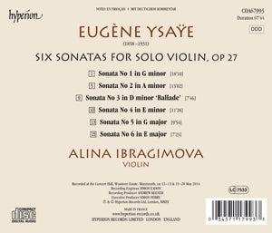 Ibragimova, Alina – Ysaye: the 6 Sonatas For Solo Violin | 0034571179933 | extra productbeeld