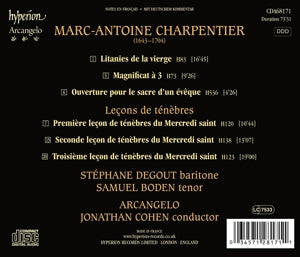 Arcangelo & Jonathan Cohen – Charpentier: Lecons De Tenebres, Litanies & Magnif | 0034571281711 | extra productbeeld