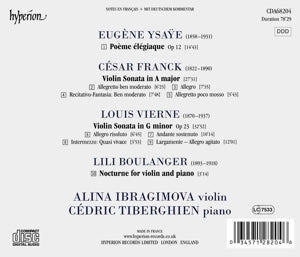 Ibragimova, Alina & Cedric Tiberghien – Vierne & Franck: Violin Sonatas | 0034571282046 | extra productbeeld