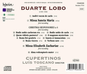 Cupertinos & Luis Toscano – Duarte Lobo: Masses, Responsories & Motets | 0034571283067 | extra productbeeld