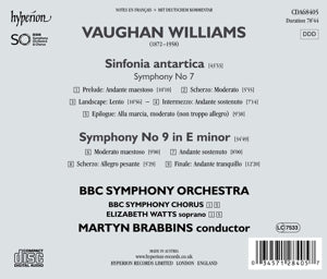 Brabbins, Martyn – Vaughan Williams: Sinfonia Antartica | 0034571284057 | extra productbeeld