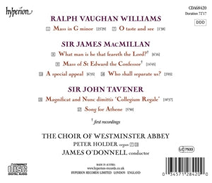 Westminster Abbey Choir – Vaughan Williams, Tavener & Macmillan | 0034571284200 | extra productbeeld