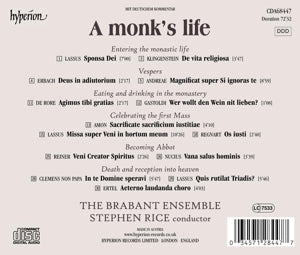 Brabant Ensemble & Stephen Rice – A Monk's Life | 0034571284477 | extra productbeeld