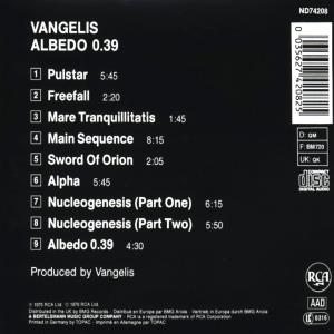 Vangelis – Albedo 0.39 | 0035627420825 | extra productbeeld