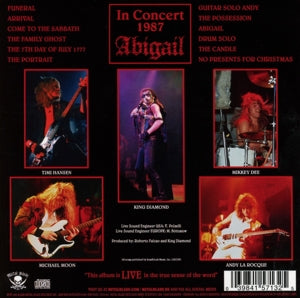 King Diamond – In Concert 1987 - Abigail | 0039841571325 | extra productbeeld