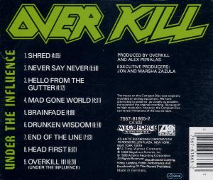 Overkill – Under the Influence | 0075678186523 | extra productbeeld