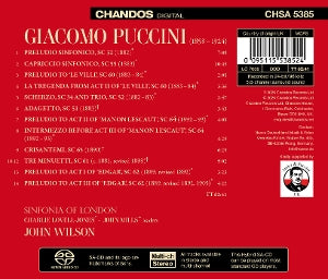 Sinfonia of London & John Wilson – Puccini: Orchestral Music | 0095115538524 | extra productbeeld