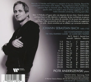 Piotr Anderszewski, Dorothea A – Well Tempered Clavier | 0190295118754 | extra productbeeld