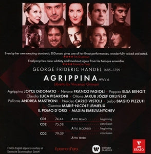 Didonato, Joyce & Maxim Emelyanychev & Il Pomo D'oro – Handel: Agrippina | 0190295336585 | extra productbeeld
