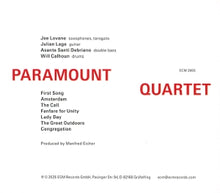 Lovano, Joe & Julian Lage & Asante Santi Debriano & Will Calhoun – Paramount Quartet | 0602478517914 | extra productbeeld