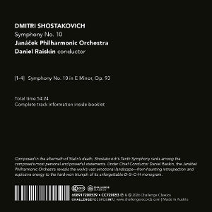 Janacek Philharmonic Ostrava & Daniel Raiskin – Dmitri Shostakovich: Symphony No. 10 | 0608917200539 | extra productbeeld