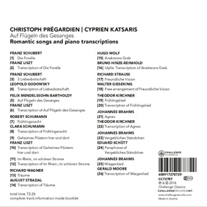 Katsaris, Cyprien – Auf Flugeln Des Gesanges | 0608917278729 | extra productbeeld