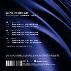 Narratio Quartet – Ludwig Van Beethoven: Early String Quartets | 0608917296921 | extra productbeeld