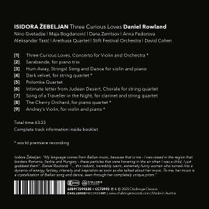 Rowland, Daniel – Isidora Zebeljan - Three Curious Loves | 0608917299328 | extra productbeeld