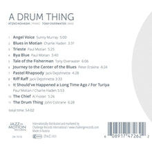Overwater, Tony & Kohashi, Atzko – A Drum Thing | 0608917472622 | extra productbeeld
