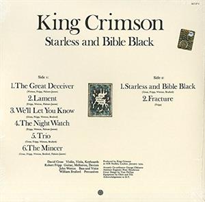 King Crimson – Starless & Bible Black | 0633367910615 | extra productbeeld