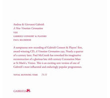 Gabrieli, A. & G. – New Venetian Coronation, 1595 | 0635212028728 | extra productbeeld