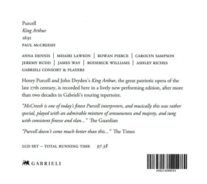 Gabrieli Consort – King Arthur | 0635212058923 | extra productbeeld