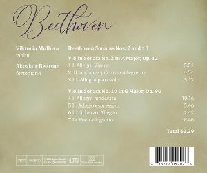 Mullova, Viktoria – Beethoven Violin Sonatas Nos 2 & 10 | 0635212092026 | extra productbeeld