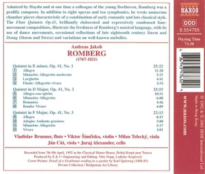 Romberg, A. – Flute Quintets | 0636943476529 | extra productbeeld