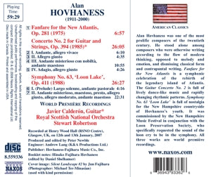 Hovhaness, A. – Guitar Concerto No.2/Symphony No.63 | 0636943933626 | extra productbeeld