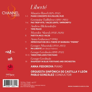 Fedorova, Anna – Gershwin, Ravel & Tailleferre: Liberte | 0723385488255 | extra productbeeld