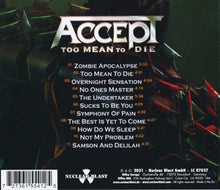 Accept – Too Mean To Die | 0727361554125 | extra productbeeld