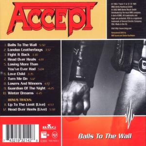 Accept – Balls To the Wall | 0743219321428 | extra productbeeld
