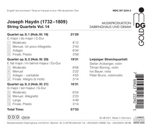 Leipziger Streichquartett – Haydn: String Quartets Vol. 14 Op. 9 No. 1-3 | 0760623223421 | extra productbeeld