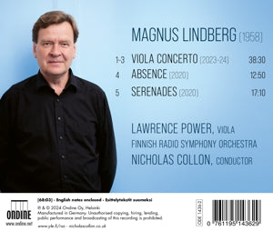 Finnish Radio Symphony Orchestra – Lindberg: Viola Concerto; Absence; Serenades | 0761195143629 | extra productbeeld
