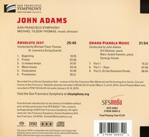 San Francisco Symphony – Adams: Absolute Jest & Grand P | 0821936006320 | extra productbeeld