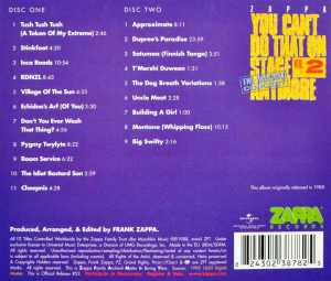 Frank Zappa, the Mothers – You Can't Do That On Stage Anymore, Vol. 2 - the H | 0824302387825 | extra productbeeld