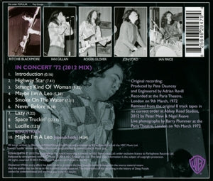 Deep Purple – In Concert'72(2012 Remix) | 0825646294794 | extra productbeeld