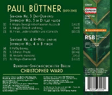 Rundfunk-Sinfonieorchester Berlin – Buttner: Paul Buttner: Symphonies Nos. 3 & 4 | 0845221055541 | extra productbeeld