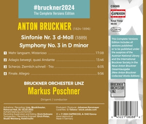 Bruckner Orchester Linz – Anton Bruckner: Symphony No. 3 | 0845221080888 | extra productbeeld